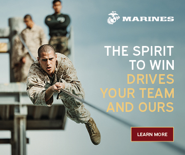 Advertisement United States Marine Corps The Spirit to Win Drives Your Team and Ours